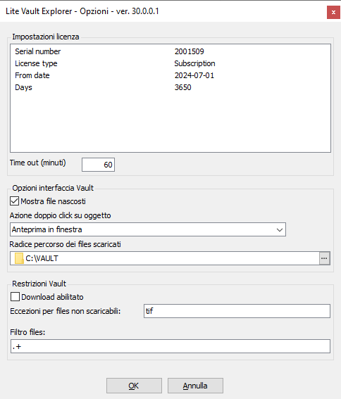Opzioni di configurazione